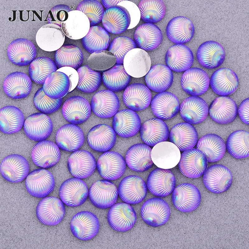 JUNAO 200pcs 10mm Purple AB Round Shell Rhinestone Stickers Flatback Resin Crystal Applique Non Hotfix Strass For Clothes Crafts
JUNAO 200pcs 10mm Purple AB Round Shell Rhinestone Stickers Flatback Resin Crystal Applique Non Hotfix Strass For Clothes Crafts