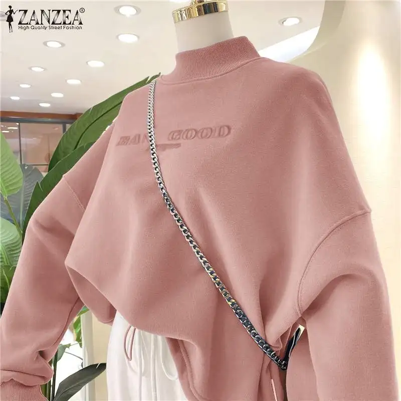 Women Sweatshirt 2022 Autumn Fashion Embroidered Solid Hoodies ZANZEA Oversize Long Sleeve Pullovers Lady Casual Loose Warm Tops
Women Sweatshirt 2022 Autumn Fashion Embroidered Solid Hoodies ZANZEA Oversize Long Sleeve Pullovers Lady Casual Loose Warm Tops