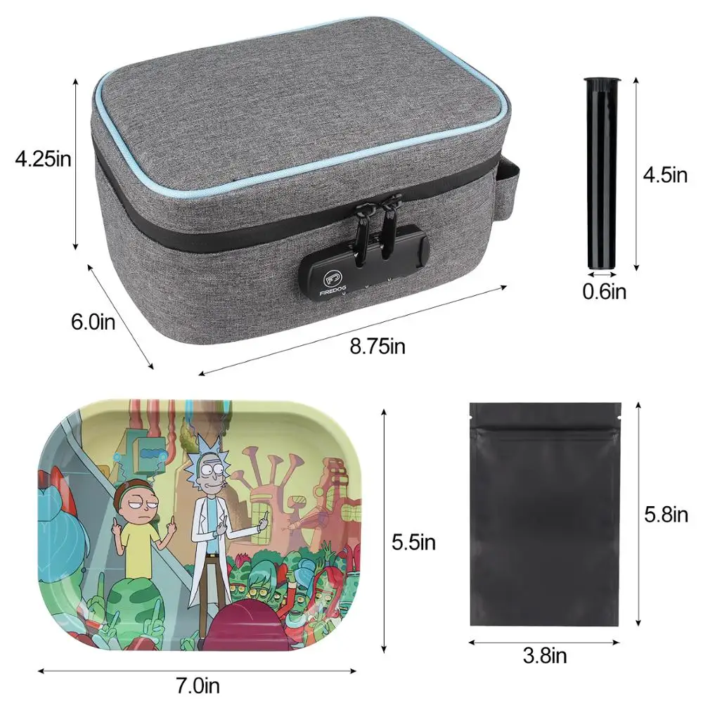 FIREDOG Smell Proof Case Weed Accessories Kit Stash Bag with Rolling Tray Tobacco Cigarettes Bag
FIREDOG Smell Proof Case Weed Accessories Kit Stash Bag with Rolling Tray Tobacco Cigarettes Bag