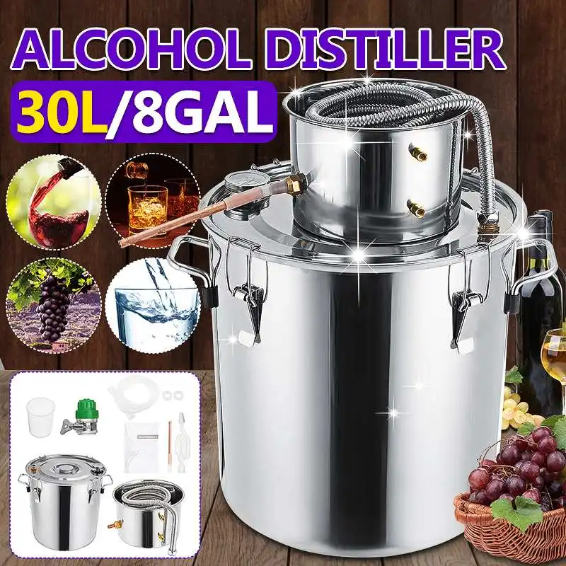 11L/19L/30L Litres DIY Home Brew Distiller Moonshine Alcohol Still Stainless Copper Water Wine Brandy Essential Oil Brewing Kit
11L/19L/30L Litres DIY Home Brew Distiller Moonshine Alcohol Still Stainless Copper Water Wine Brandy Essential Oil Brewing Kit