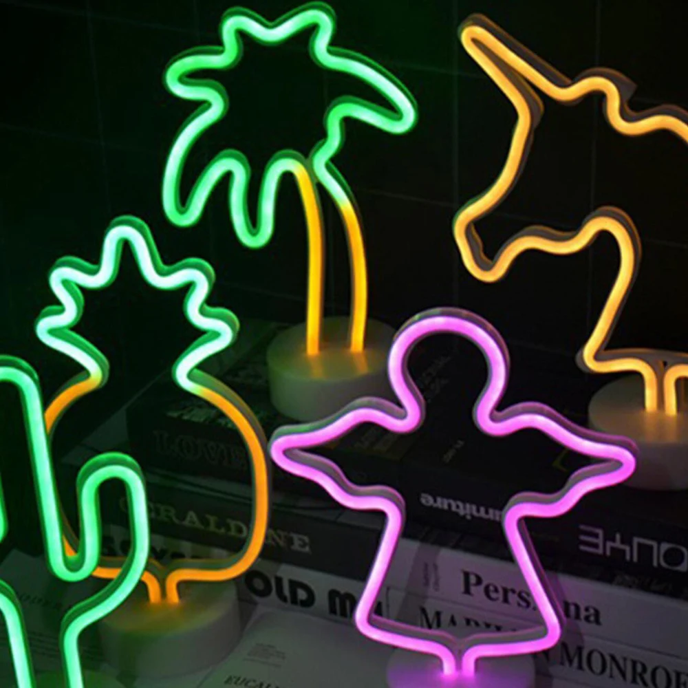 Neon USB LED Night Light Decoration Unicorn Flamingo Lamp Moon Rainbow for Kid Bedroom Bedside Decor Light AA Battery
Neon USB LED Night Light Decoration Unicorn Flamingo Lamp Moon Rainbow for Kid Bedroom Bedside Decor Light AA Battery