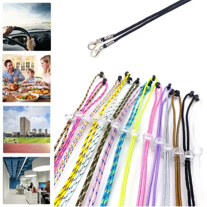 62cm Adjustable Mask Lanyard Mask Holder Hanging Hook Storage Polyester Artifact Portable Chain Safety Anti-Drop Traceless Ear 
62cm Adjustable Mask Lanyard Mask Holder Hanging Hook Storage Polyester Artifact Portable Chain Safety Anti-Drop Traceless Ear