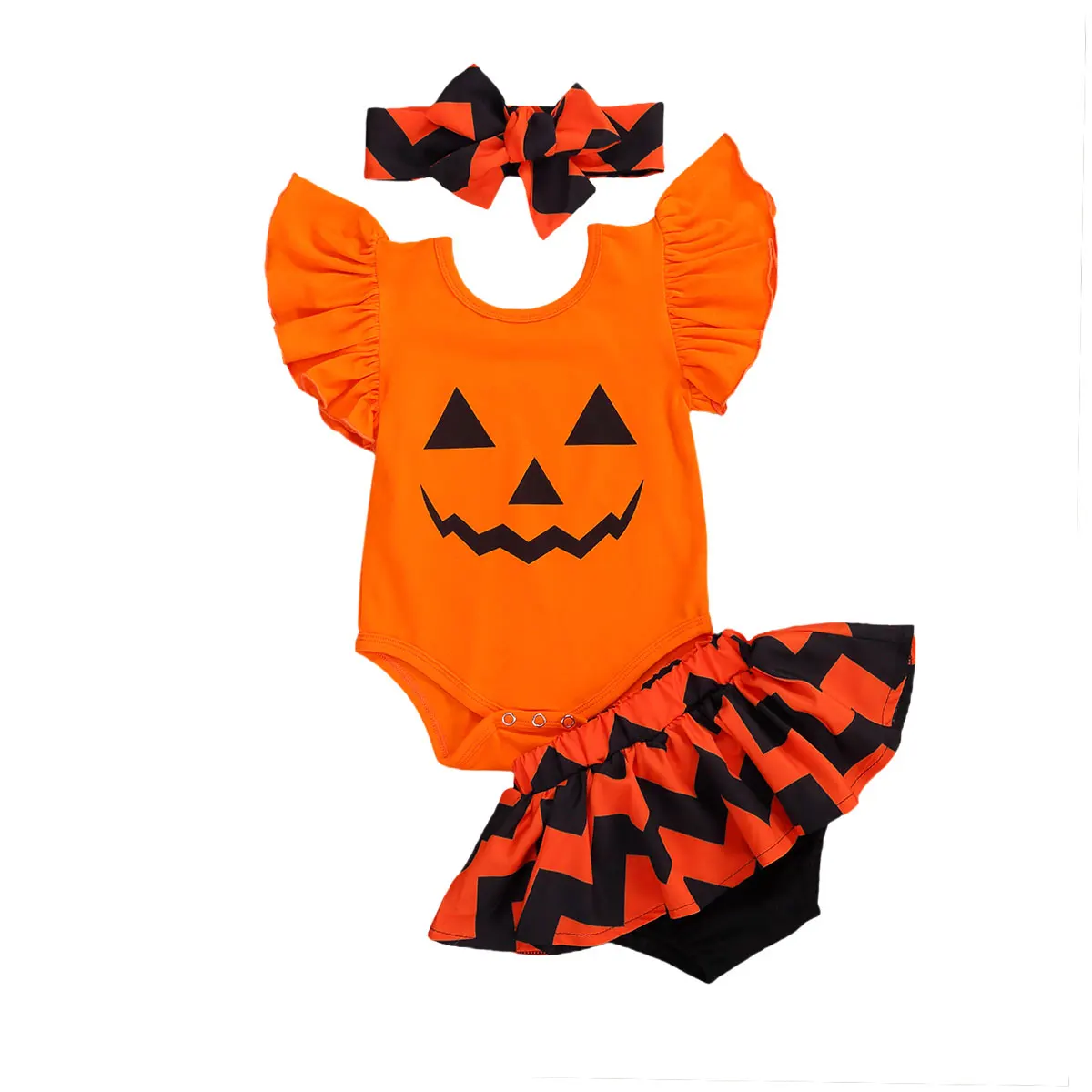 2020 Summer Baby Girls Clothing Set Flying Sleeves Round Neck Ghost Face Print Bodysuits + Ruffle Shorts + Headband 0-2T Toddler
2020 Summer Baby Girls Clothing Set Flying Sleeves Round Neck Ghost Face Print Bodysuits + Ruffle Shorts + Headband 0-2T Toddler