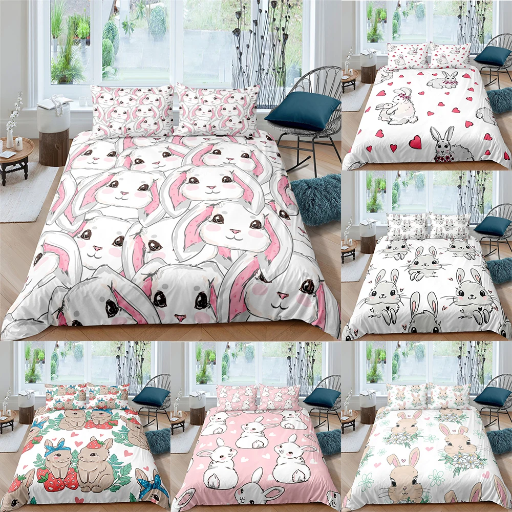 Home Textile King Queen Twin Cartoon Print Bedding Sets Girls Kid Teen Cute Bunny rabbit Duvet Quilt Cover Pillowcase Comforter
Home Textile King Queen Twin Cartoon Print Bedding Sets Girls Kid Teen Cute Bunny rabbit Duvet Quilt Cover Pillowcase Comforter