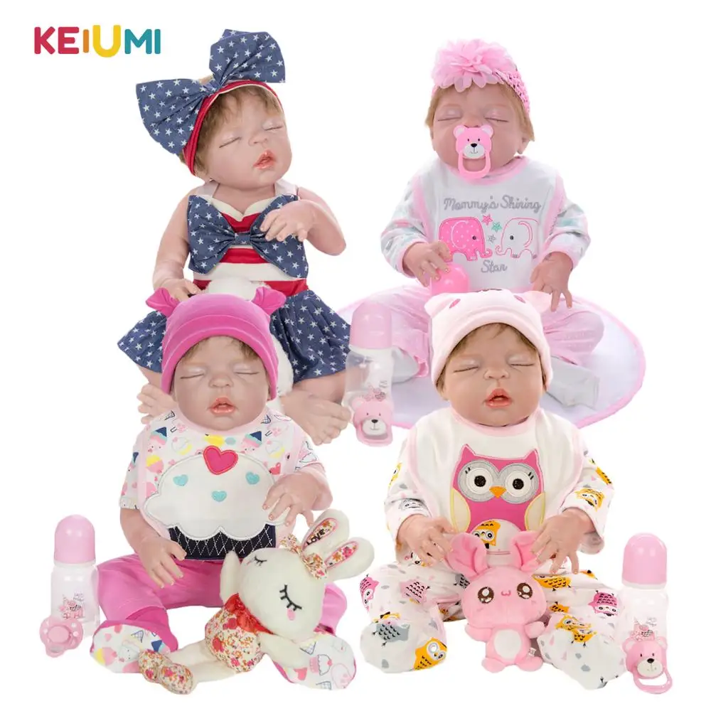 KEIUMI Lifelike Full Silicone Body Reborn Doll Vinyl Realistic Sleeping Girl Doll Babies Toy For Kid Birthday Gift Xmas Present
KEIUMI Lifelike Full Silicone Body Reborn Doll Vinyl Realistic Sleeping Girl Doll Babies Toy For Kid Birthday Gift Xmas Present
