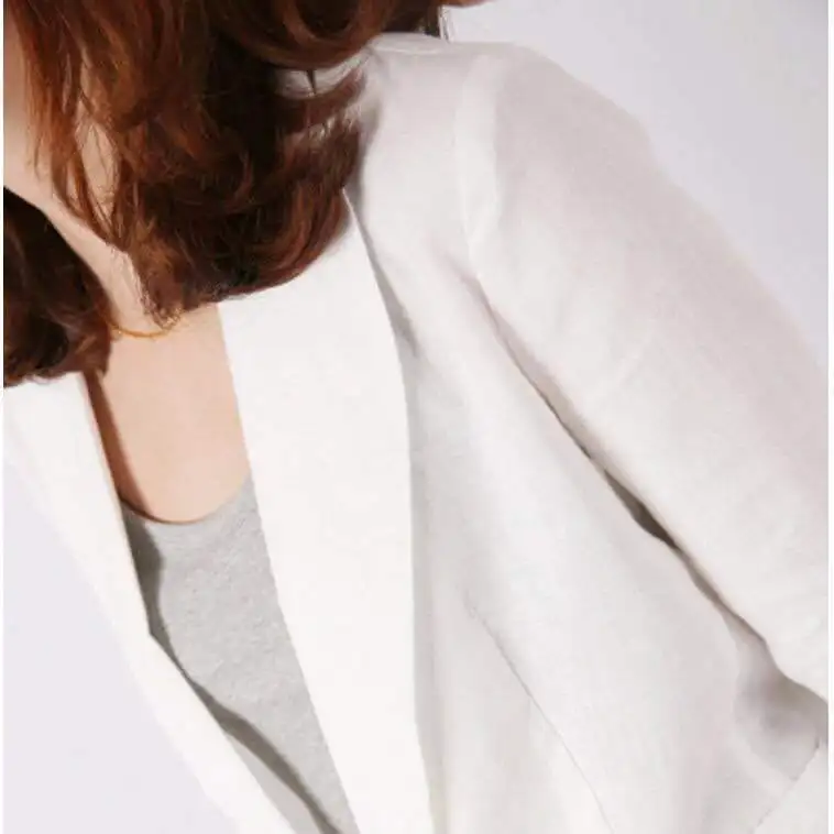 New 2021 Spring/autumn Women Retro Three Quarter Sleeve Suit Jacket Fashion Casual Cotton Linen Blazers Coat Blazer Women Korean
New 2021 Spring/autumn Women Retro Three Quarter Sleeve Suit Jacket Fashion Casual Cotton Linen Blazers Coat Blazer Women Korean