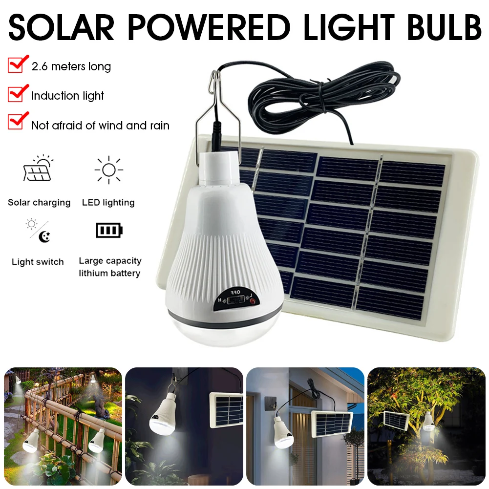 Solar Powered Light Bulb 20LED 2 Modes Portable Lantern Lamp with Solar Panel Waterproof for Indoor Outdoor Camping Patio Yard
Solar Powered Light Bulb 20LED 2 Modes Portable Lantern Lamp with Solar Panel Waterproof for Indoor Outdoor Camping Patio Yard
