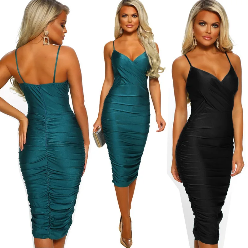 2021 Spring and Summer Dresses for Women Party Sexy Suspender V-neck Dress Spaghetti Strap Knee-Length Dresses Women
2021 Spring and Summer Dresses for Women Party Sexy Suspender V-neck Dress Spaghetti Strap Knee-Length Dresses Women