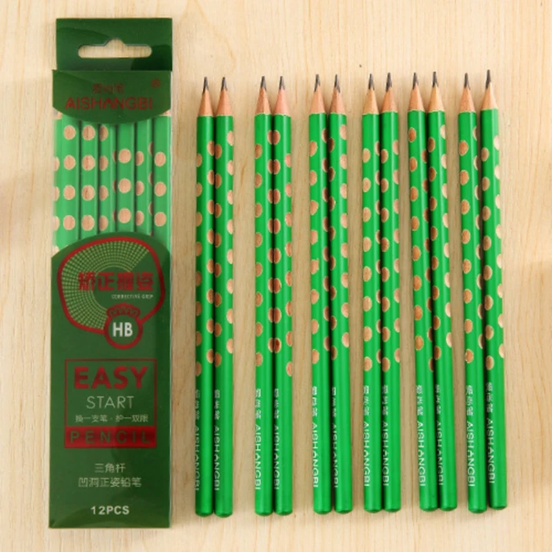 12 Pcs/Set Triangular HB Corrective Grip Wooden Pencils Kids Children Stationery W0YE
12 Pcs/Set Triangular HB Corrective Grip Wooden Pencils Kids Children Stationery W0YE