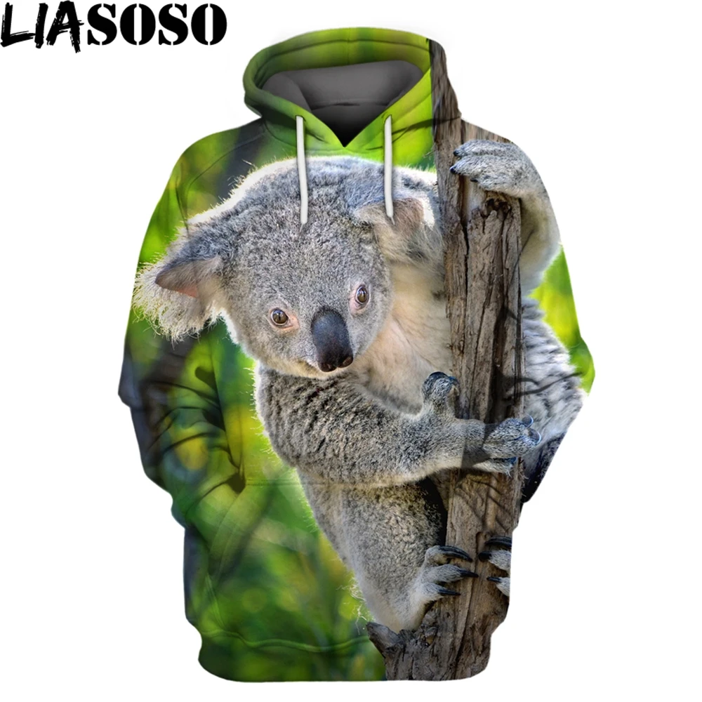 LIASOSO Koala Animals Print Hooded Sweater Women Men Sweatshirt Long Sleeve Oversized Comfortable Casual Lovely Warm Clothing
LIASOSO Koala Animals Print Hooded Sweater Women Men Sweatshirt Long Sleeve Oversized Comfortable Casual Lovely Warm Clothing