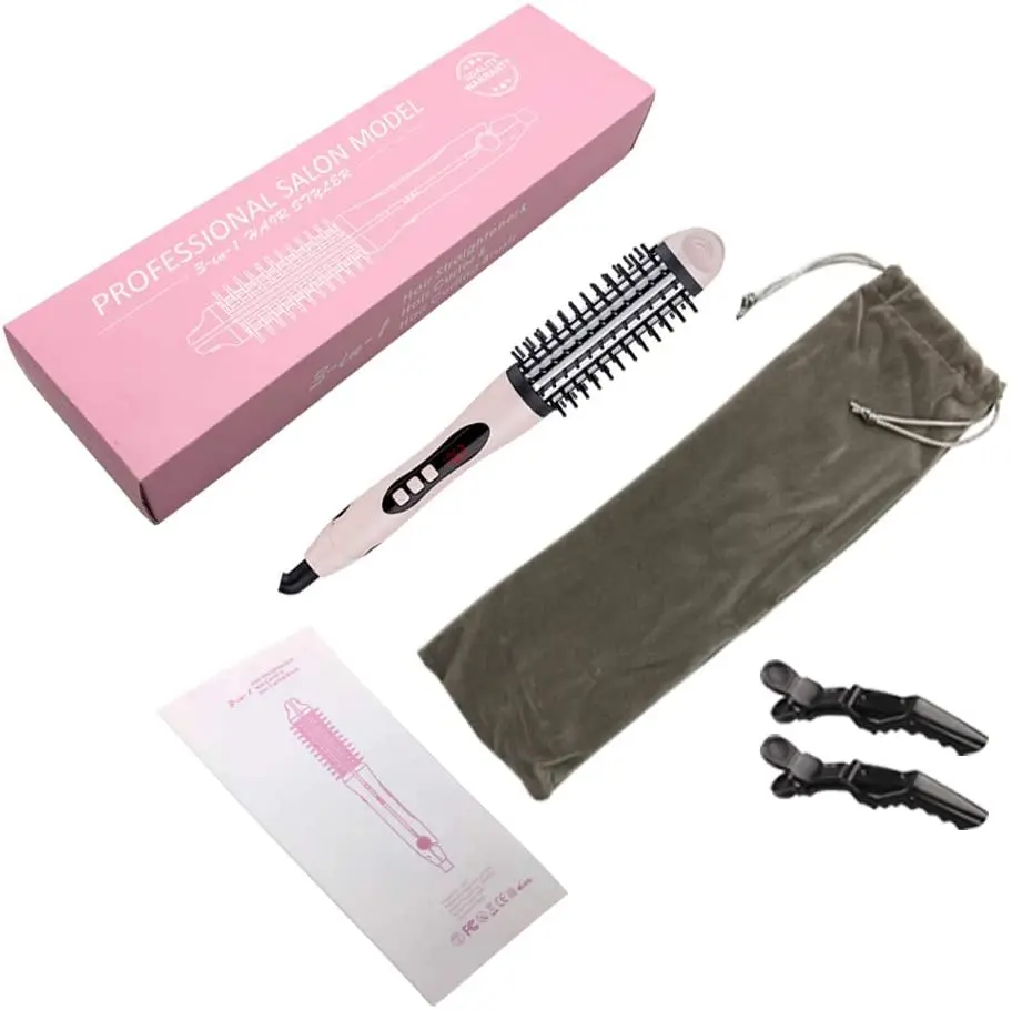 3-in-1 Straightener Curler and Brush Professional 1 Inch Flat Curling Iron and Straightening Brush - Ionic Ceramic Hair
3-in-1 Straightener Curler and Brush Professional 1 Inch Flat Curling Iron and Straightening Brush - Ionic Ceramic Hair