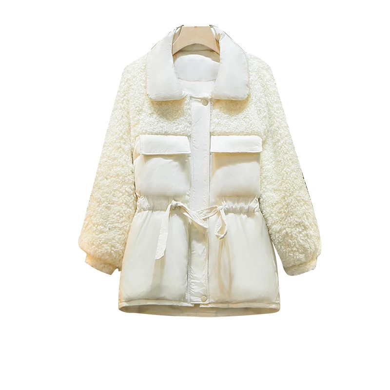 Women Cotton Clothing 2022 Winter New Thin Lamb Wool Coat Outerwear Ladies Thick Warm Loose Medium Long Parker Coats
Women Cotton Clothing 2022 Winter New Thin Lamb Wool Coat Outerwear Ladies Thick Warm Loose Medium Long Parker Coats