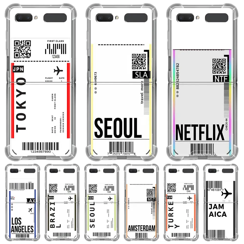 Airline ticket barcode For Samsung Galaxy Z Flip 5G Clear Airbag Case Slim Protective Shell Soft Cover Smartphone Accessories 
Airline ticket barcode For Samsung Galaxy Z Flip 5G Clear Airbag Case Slim Protective Shell Soft Cover Smartphone Accessories