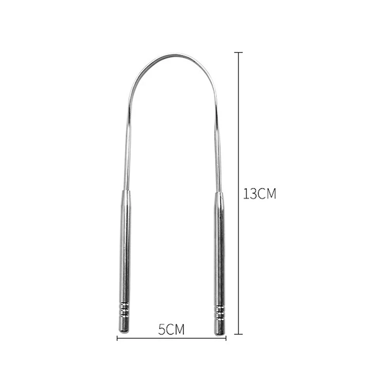 Stainless Steel U-shaped Tongue Cleaner Scraper Fresh Breath And Tongue Cleaner for Oral Hygiene Care