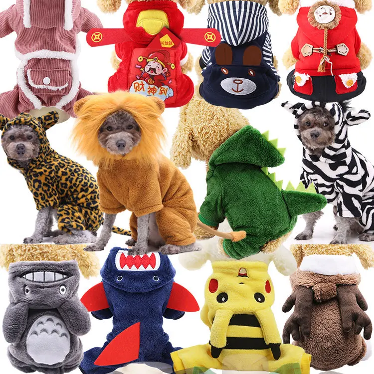 Cartoon Coral Fleece Pet Dog Hoodies Sweatshirt Winter Four-legged Pet Clothes for Small Medium Cats Dog Pets Clothing Costume 
Cartoon Coral Fleece Pet Dog Hoodies Sweatshirt Winter Four-legged Pet Clothes for Small Medium Cats Dog Pets Clothing Costume