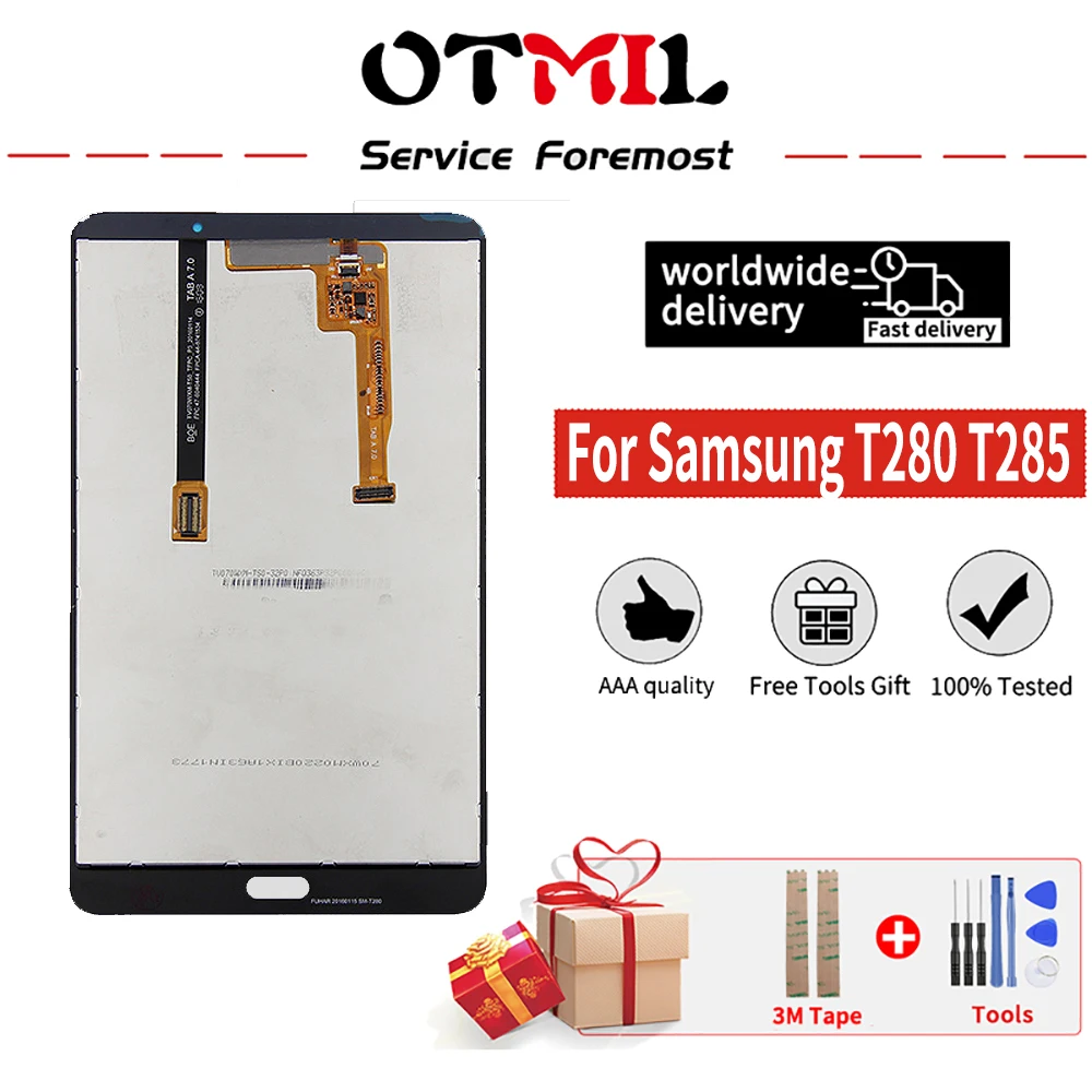 LCD For SAMSUNG Galaxy T280 T285 LCD Touch Screen With Frame Digitizer For Samsung Galaxy Tab A 7.0 2016 SM-T280 SM- T285 LCD
LCD For SAMSUNG Galaxy T280 T285 LCD Touch Screen With Frame Digitizer For Samsung Galaxy Tab A 7.0 2016 SM-T280 SM- T285 LCD