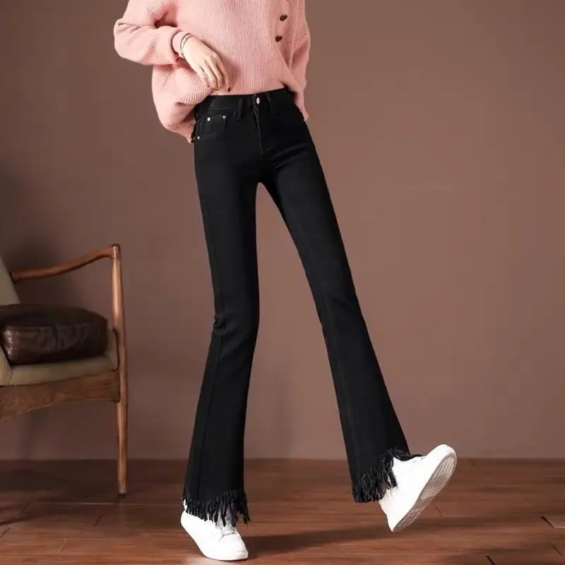 Micro flared pants women's pants high waist 2020 spring and autumn new large size mm stretch jeans nine point drop flared pants
Micro flared pants women's pants high waist 2020 spring and autumn new large size mm stretch jeans nine point drop flared pants