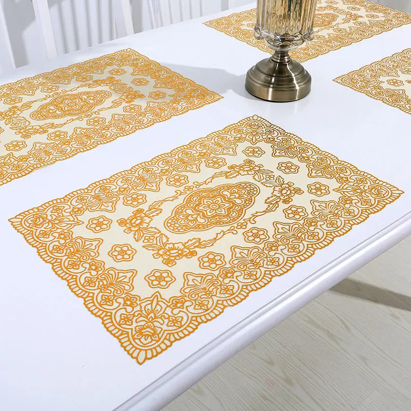6/4pcs Insulation Mat European Food Cushion Plate Cutlery Cup Cushion PVC Coaster Table Mat Placemat Bowl Mats Dining Table Mat
6/4pcs Insulation Mat European Food Cushion Plate Cutlery Cup Cushion PVC Coaster Table Mat Placemat Bowl Mats Dining Table Mat