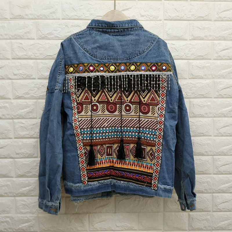National style pattern embroidery fashion long sleeve Denim Jacket Women's fashion
National style pattern embroidery fashion long sleeve Denim Jacket Women's fashion