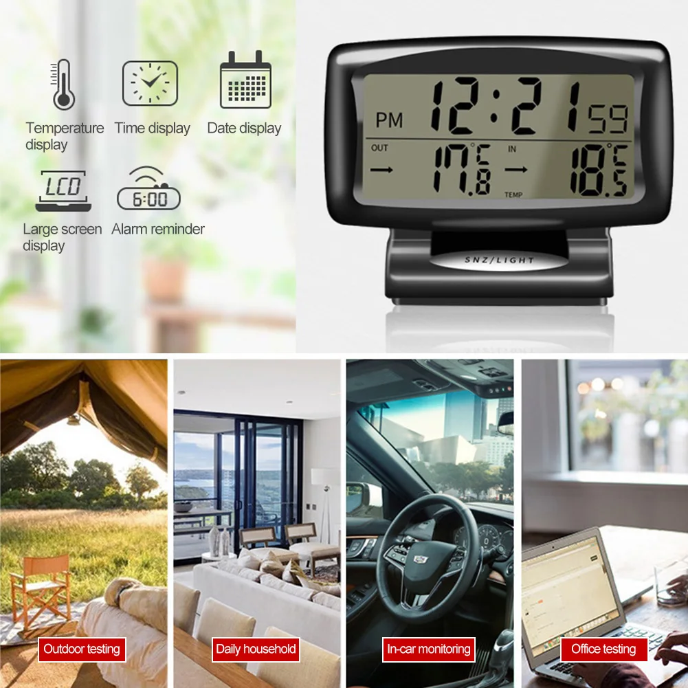 Car Thermometer Digital Alarm Clock Auto Vehicles Temperature Gauge with Backlight Car Electronics Car Clock Dashboard Clock
Car Thermometer Digital Alarm Clock Auto Vehicles Temperature Gauge with Backlight Car Electronics Car Clock Dashboard Clock