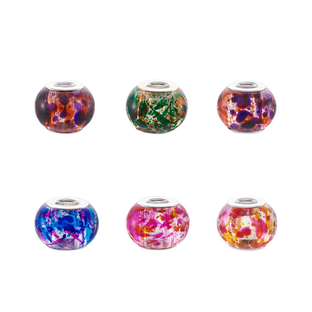 100pcs Spray Painted Glass European Beads Mixed Color Large Hole for Jewelry Making DIY Bracelet Necklace 15x12mm Hole: 5mm
100pcs Spray Painted Glass European Beads Mixed Color Large Hole for Jewelry Making DIY Bracelet Necklace 15x12mm Hole: 5mm