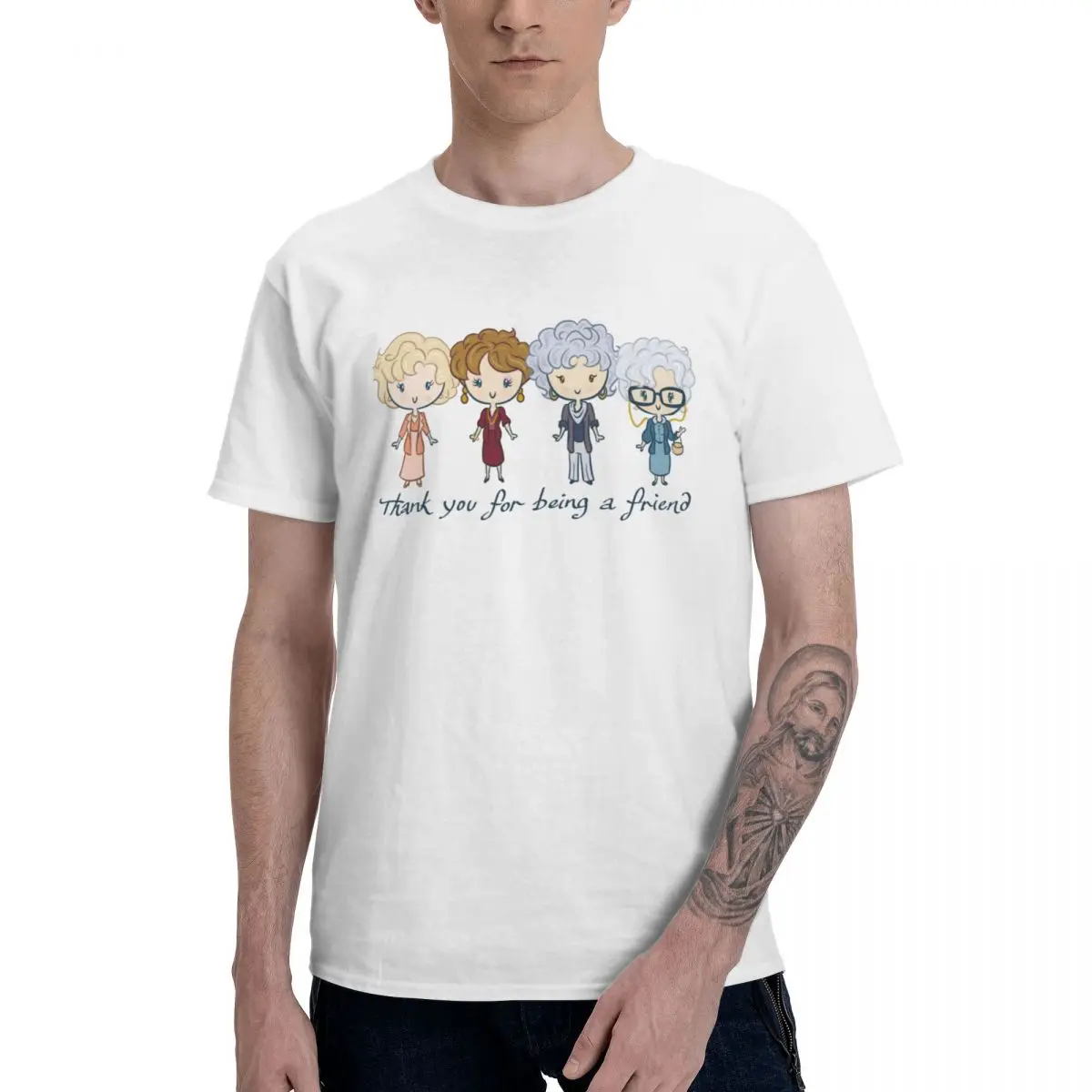 Thank You For Being A Friend T Shirt Pure Cotton Crewneck Male T-Shirt Short Sleeve Novelty Tees Clothes Four Seasons EU Size
Thank You For Being A Friend T Shirt Pure Cotton Crewneck Male T-Shirt Short Sleeve Novelty Tees Clothes Four Seasons EU Size