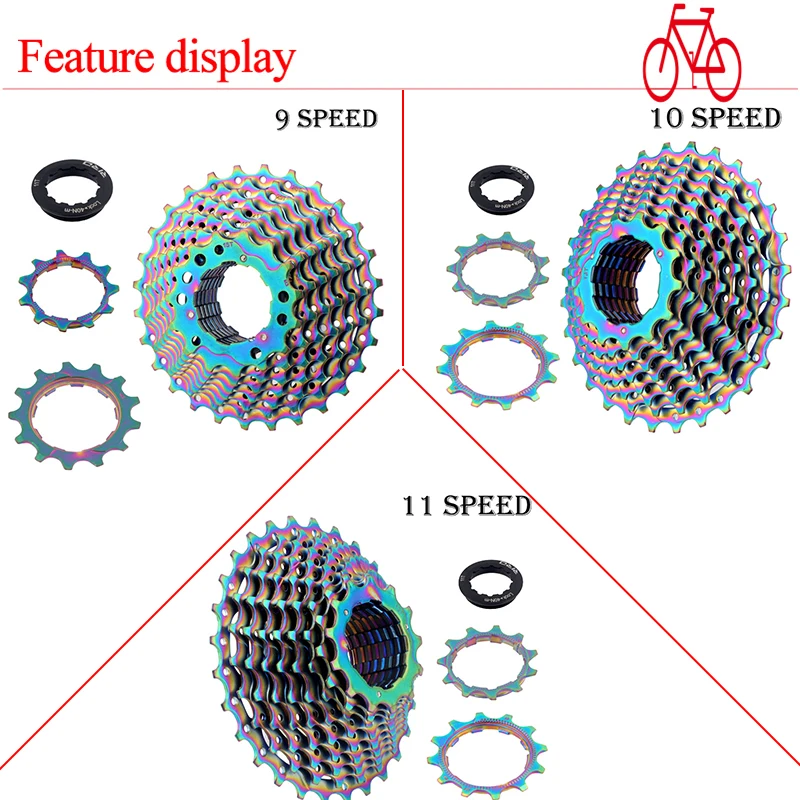ROAD Bike 11V Cassette Super Light 28T Bicycle Flywheel 9 10 11S Sprocket Wide Ratio Freewheel for Shimano SRAM Folding Parts
ROAD Bike 11V Cassette Super Light 28T Bicycle Flywheel 9 10 11S Sprocket Wide Ratio Freewheel for Shimano SRAM Folding Parts