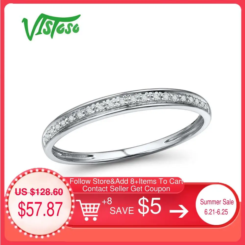 VISTOSO Genuine 14K White/Yellow/Rose Gold Rings For Lady Shiny Diamond Engagement Anniversary Simple Style Eternal Fine Jewelry
VISTOSO Genuine 14K White/Yellow/Rose Gold Rings For Lady Shiny Diamond Engagement Anniversary Simple Style Eternal Fine Jewelry