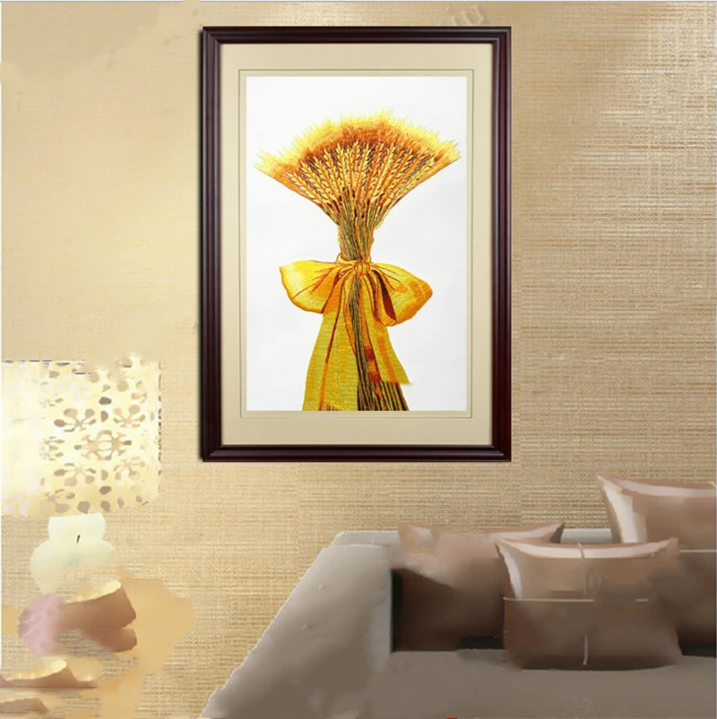 Suzhou embroidery boutique golden wheat spike mural living room restaurant porch hotel cafe decoration painting embroidery gift
Suzhou embroidery boutique golden wheat spike mural living room restaurant porch hotel cafe decoration painting embroidery gift