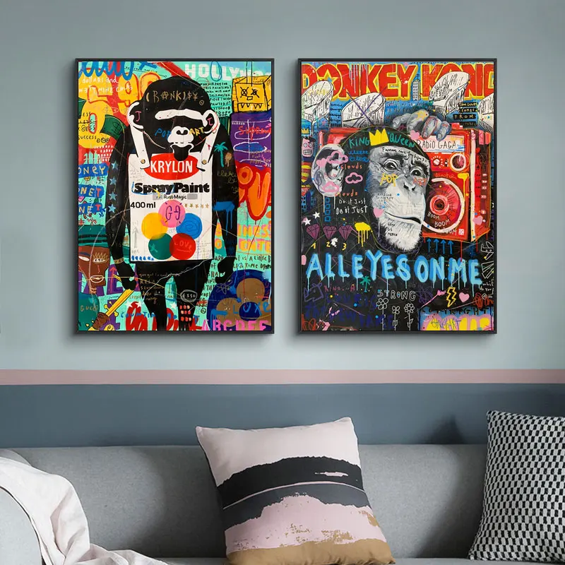 Rock Orangutan Graffiti Canvas Painting Abstract Posters And Prints Animal Pictures On The Wall For Living Room Home Decoration
Rock Orangutan Graffiti Canvas Painting Abstract Posters And Prints Animal Pictures On The Wall For Living Room Home Decoration