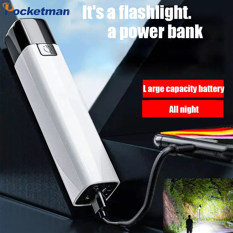 Outdoor Flashlight ,Torch Lanterna Can Be Used As Power Bank For Phone With USB Cable With Battery Camping Flashlights
Outdoor Flashlight ,Torch Lanterna Can Be Used As Power Bank For Phone With USB Cable With Battery Camping Flashlights