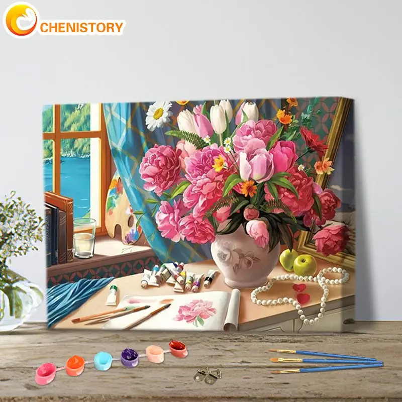 CHENISTORY Painting By Number Window Scenery For Adults Picture By Numbers Flower Acrylic Paint On Canvas DIY Frame Home Decor
CHENISTORY Painting By Number Window Scenery For Adults Picture By Numbers Flower Acrylic Paint On Canvas DIY Frame Home Decor