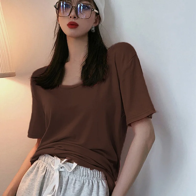 Women T-Shirts Summer O Neck Casual T Shirts Short-Sleeved Tops Ladies Loose Tees M-XL Female Crop Top Ladies Shirt
Women T-Shirts Summer O Neck Casual T Shirts Short-Sleeved Tops Ladies Loose Tees M-XL Female Crop Top Ladies Shirt