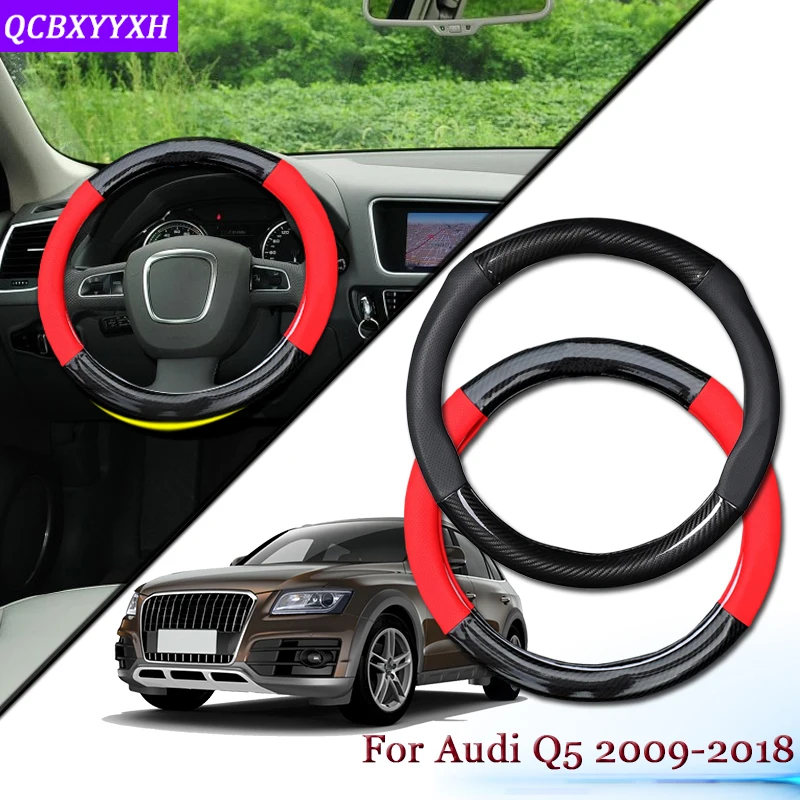 Car Styling Carbon Fiber Leather Car Steering Wheel Cover Car Steering-wheel Hubs Automobiles Accessories For Audi Q5 2009-2018
Car Styling Carbon Fiber Leather Car Steering Wheel Cover Car Steering-wheel Hubs Automobiles Accessories For Audi Q5 2009-2018
