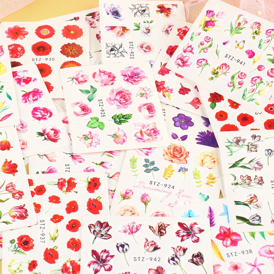 24pcs Embossed Blossom Flower Nail Water Transfer Sticker Rose Leaf Decal Summer Nail Art Decoration Manicure Nail Art Watermark
24pcs Embossed Blossom Flower Nail Water Transfer Sticker Rose Leaf Decal Summer Nail Art Decoration Manicure Nail Art Watermark