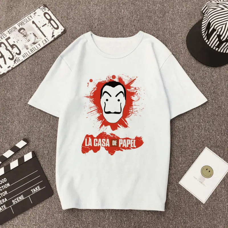 Top The House of Paper T Shirt New Money Heist Women La Casa De Papel Tshirt Women Vogue Casual Dali Mask Casa De Papel T shirt
Top The House of Paper T Shirt New Money Heist Women La Casa De Papel Tshirt Women Vogue Casual Dali Mask Casa De Papel T shirt