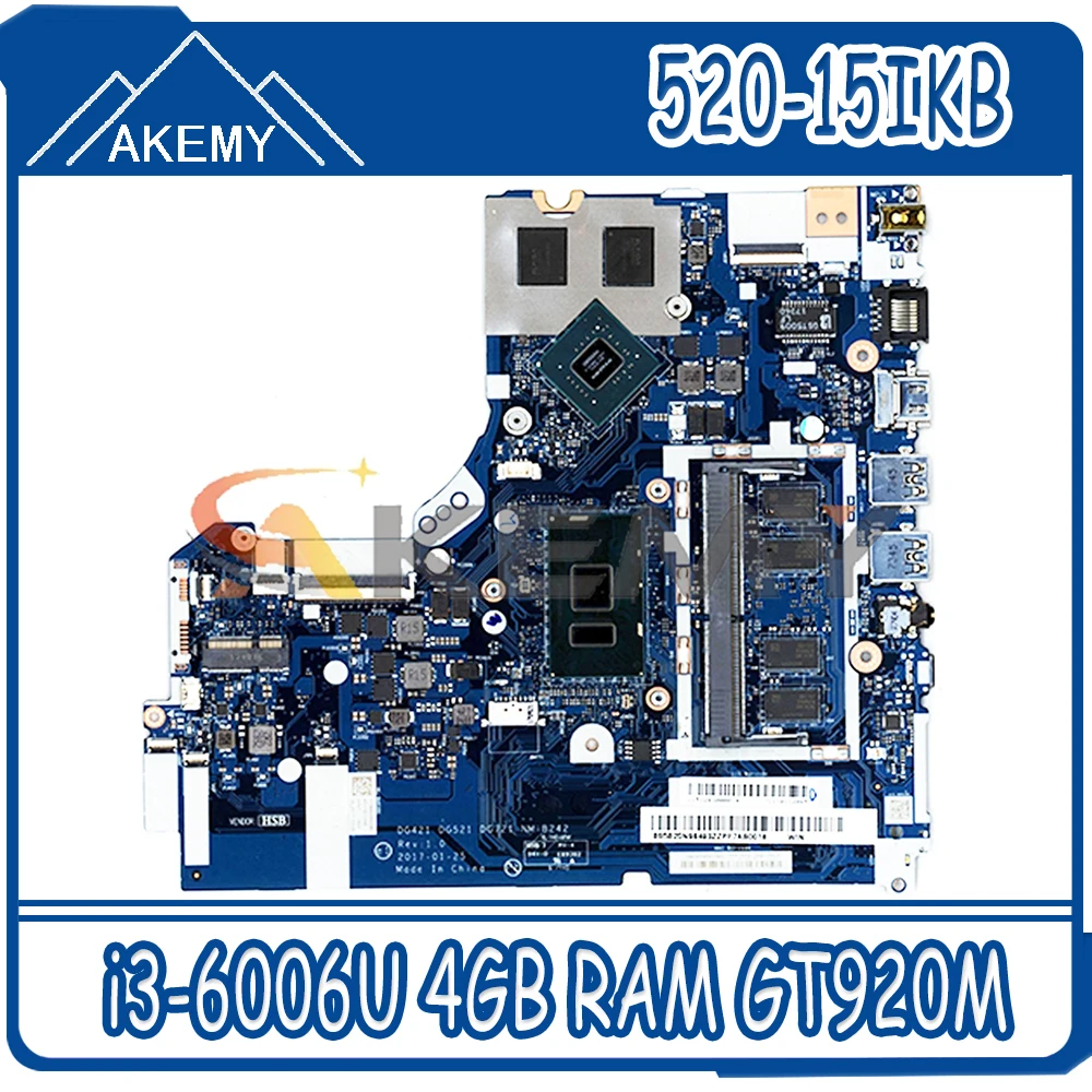 Материнская плата для ноутбука Lenovo 520-15IKB 320-15IKB/ISK, NM-B242, 4 Гб ОЗУ, GPU GT920M, протестированная материнская плата
Материнская плата для ноутбука Lenovo 520-15IKB 320-15IKB/ISK, NM-B242, 4 Гб ОЗУ, GPU GT920M, протестированная материнская плата