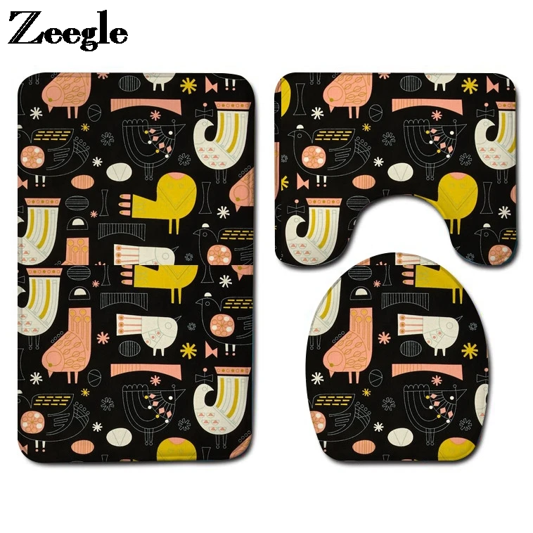 Printing Bathroom Carpet Rug Home Decor Bath Mat Flannel Toilet Mat Absorbent U-Shaped Toilet Rug and Anti-slip Floor Carpet Set
Printing Bathroom Carpet Rug Home Decor Bath Mat Flannel Toilet Mat Absorbent U-Shaped Toilet Rug and Anti-slip Floor Carpet Set