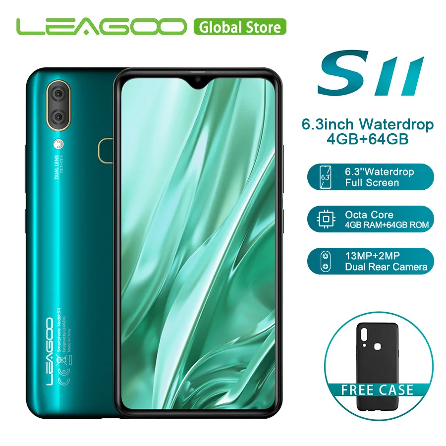 LEAGOO S11 Android 9 0 6 3 "в виде капли воды Дисплей 4GB 64GB Helio P22 смартфон на базе