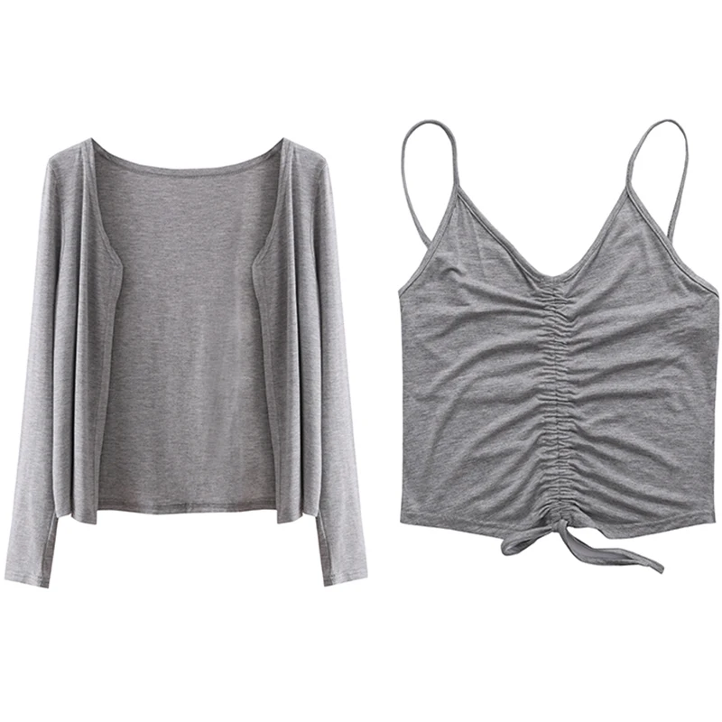 Jacket Piece Hot Sale New All-Matching Slim Fit Slimming Drawstring Strap Vest Modal Sunscreen Coat Female
Jacket Piece Hot Sale New All-Matching Slim Fit Slimming Drawstring Strap Vest Modal Sunscreen Coat Female