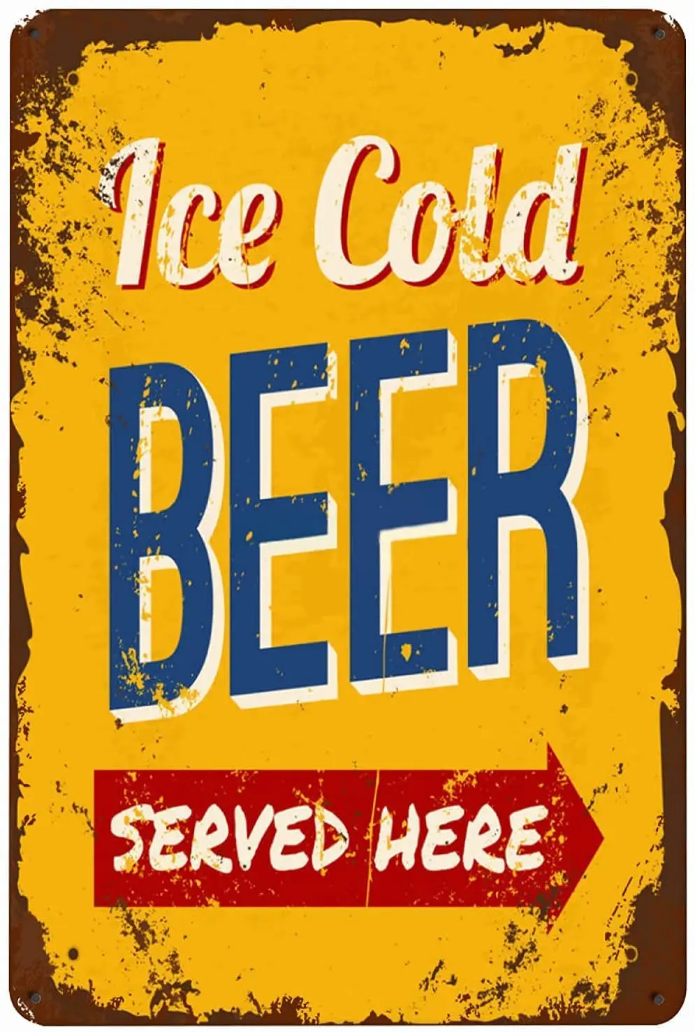 LZNANG Metal Tin Sign Wall Decor Ice Cold Beer Serbed Here Funny Vintage Tin Sign Wall Plaque Poster for Cafe Bar
LZNANG Metal Tin Sign Wall Decor Ice Cold Beer Serbed Here Funny Vintage Tin Sign Wall Plaque Poster for Cafe Bar