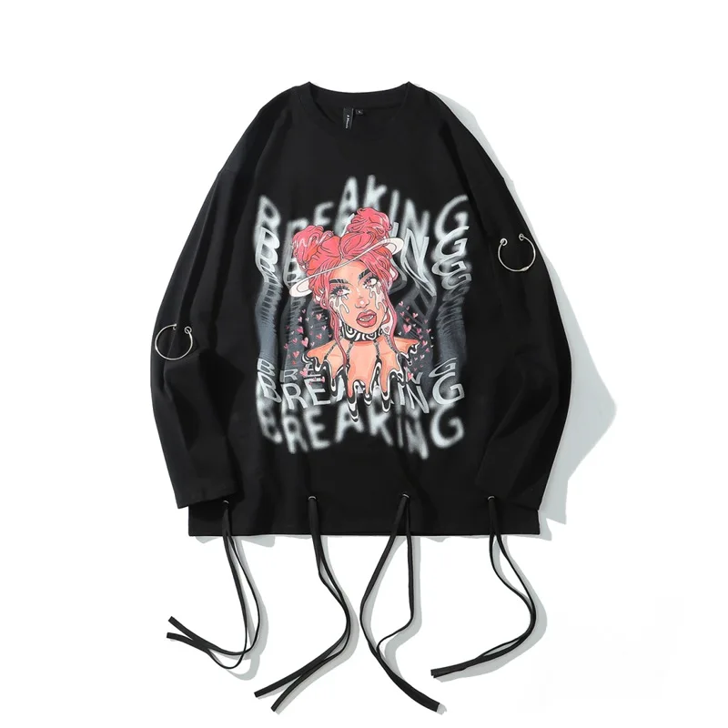 Ins cartoon girl's two dimensional long sleeve T-shirt lovers high street over size loose men's and women's thin sweater
Ins cartoon girl's two dimensional long sleeve T-shirt lovers high street over size loose men's and women's thin sweater