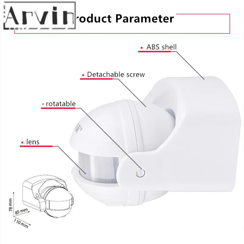 AC 220V-240V 110V 180 Degree Outdoor IP44 Security PIR Infrared Motion Sensor Detector Movement Switch Max 12m 50Hz 3-2000LUX
AC 220V-240V 110V 180 Degree Outdoor IP44 Security PIR Infrared Motion Sensor Detector Movement Switch Max 12m 50Hz 3-2000LUX