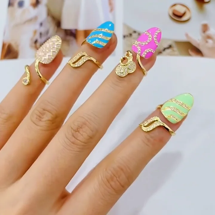 copper plated real gold with zirconium drop polish nail ring female ins minority hip hop nail enhancement trend fingertip ring
copper plated real gold with zirconium drop polish nail ring female ins minority hip hop nail enhancement trend fingertip ring