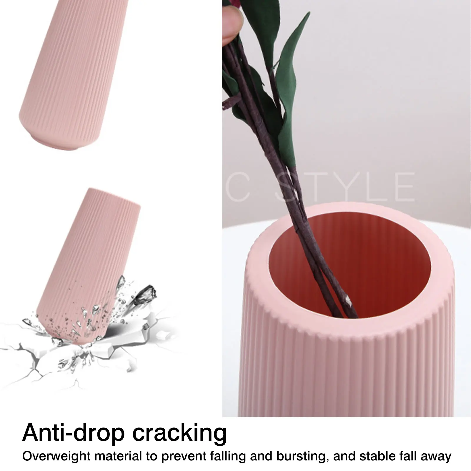 Large Minimalist Plastic Vase Flower Arrangement Container Nordic Jardiniere INS Flower Decoration Imitation Glaze Vase 
Large Minimalist Plastic Vase Flower Arrangement Container Nordic Jardiniere INS Flower Decoration Imitation Glaze Vase