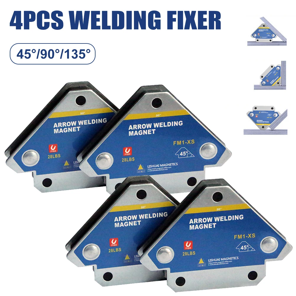 4pcs 45 ° /90 ° /135 ° AngleMagnetic Welding Holders Magnetic Arrow Welding Holder Fixer Positioner for Welding Soldering 28LBS
4pcs 45 ° /90 ° /135 ° AngleMagnetic Welding Holders Magnetic Arrow Welding Holder Fixer Positioner for Welding Soldering 28LBS