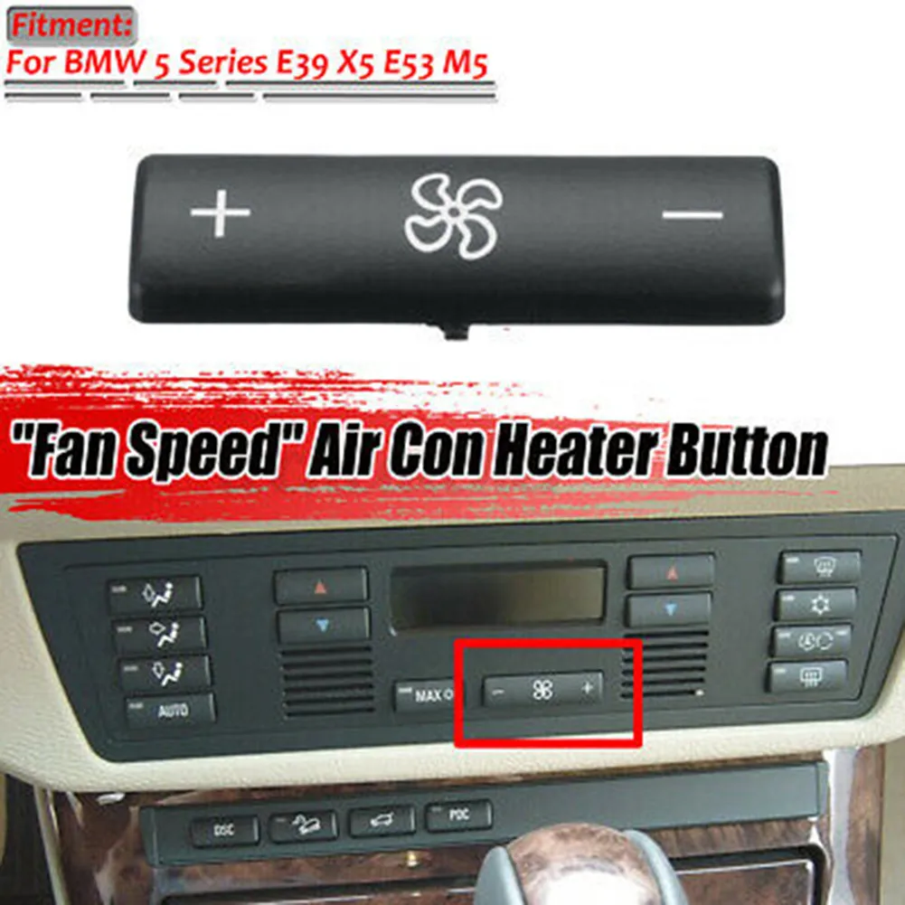 Car Button Key Cap For BMW E53 E39 M5 X5 Replacement Auto Climate A/C Control Panel Fan Speed Button Black
Car Button Key Cap For BMW E53 E39 M5 X5 Replacement Auto Climate A/C Control Panel Fan Speed Button Black