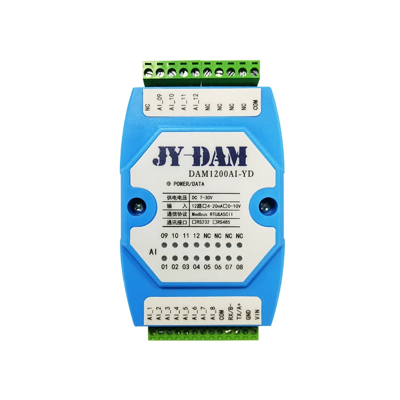 Аналоговый модуль сбора DAM1200AIYD 12-канальный 0-5 в 0-10 в 4-20 мА MODBUS232 / 485
Аналоговый модуль сбора DAM1200AIYD 12-канальный 0-5 в 0-10 в 4-20 мА MODBUS232 / 485