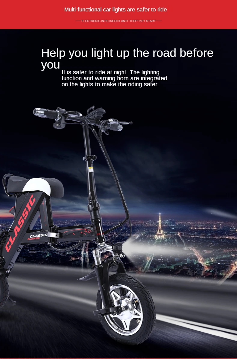 Folding Electric Scooter Foldable Style With Seat Lithium Battery Intelligent Variable Speed Adult Bicycle 
Folding Electric Scooter Foldable Style With Seat Lithium Battery Intelligent Variable Speed Adult Bicycle