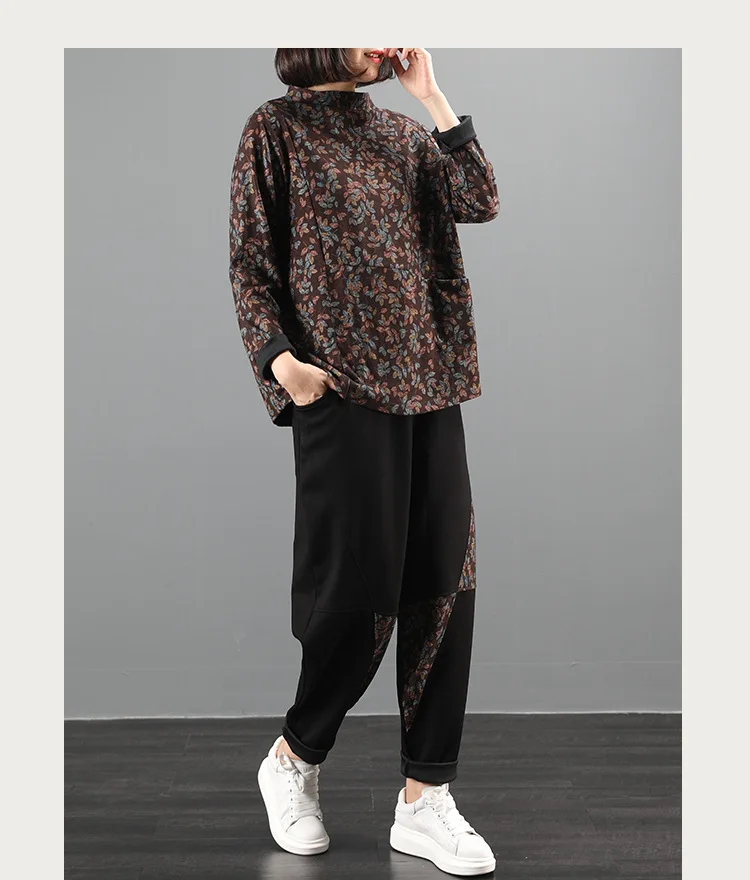 2020 Autumn New Loose Large Size Floral Casual Suit Women's Two-piece 2 Piece Outfits Set Tracksuit Women Two Stand Neck
2020 Autumn New Loose Large Size Floral Casual Suit Women's Two-piece 2 Piece Outfits Set Tracksuit Women Two Stand Neck